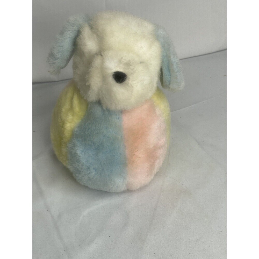 Vintage Prestige Toy Corp. Dog On Balance Ball With Sound Stuffed Animal 1989